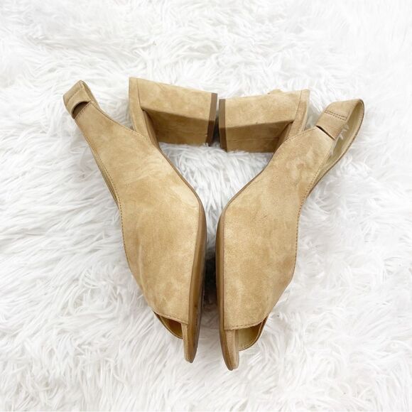 Paul Green Riviera Peep Toe Suede Slingback Heeled Sandal 5 - Picture 5 of 10